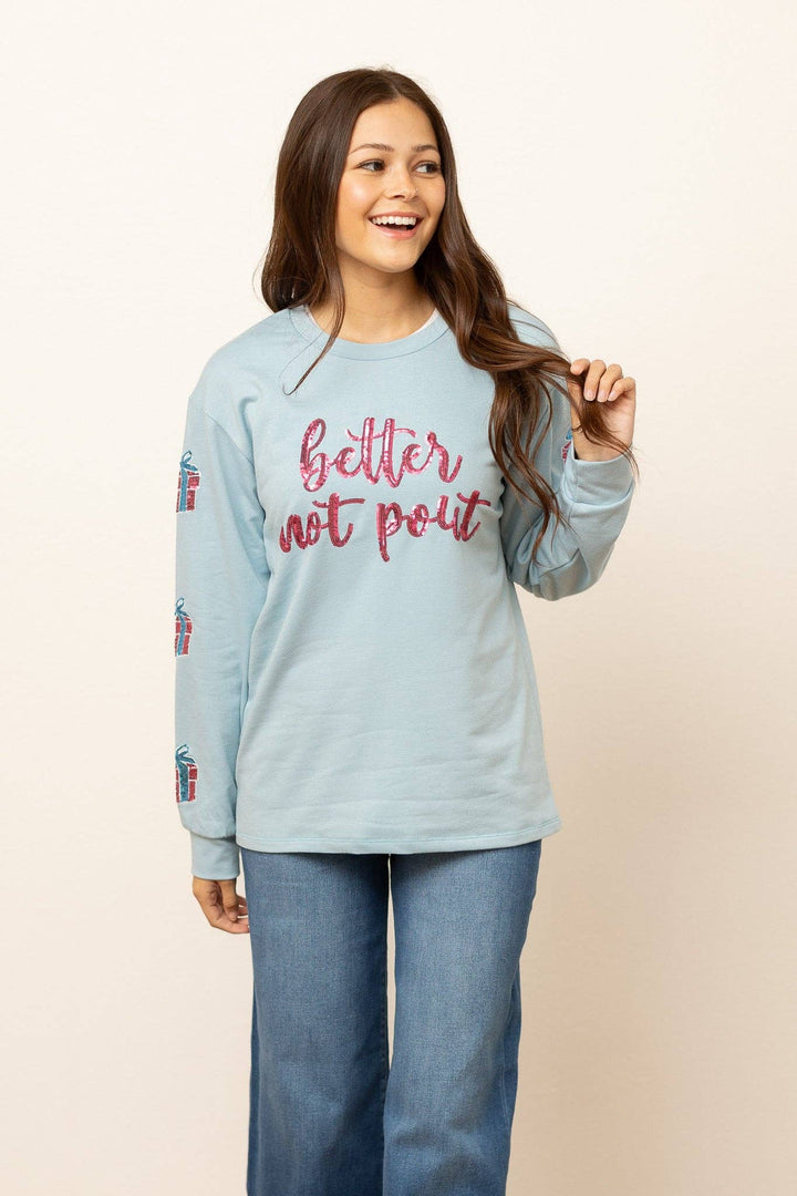 Better not Pout Sequined Sweater - Reg & Curvy