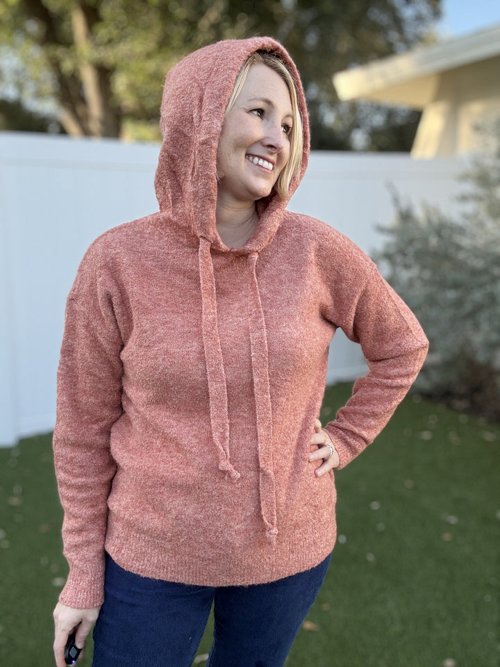 Coral Hoodie Sweater