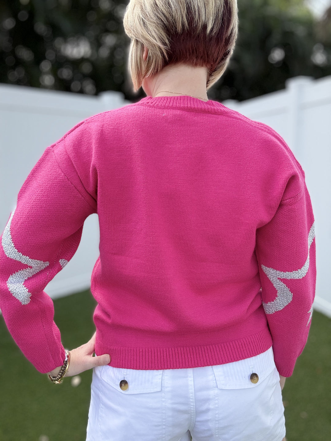 Rhinestone Wrangler Hot Pink Sweater - Reg & Curvy