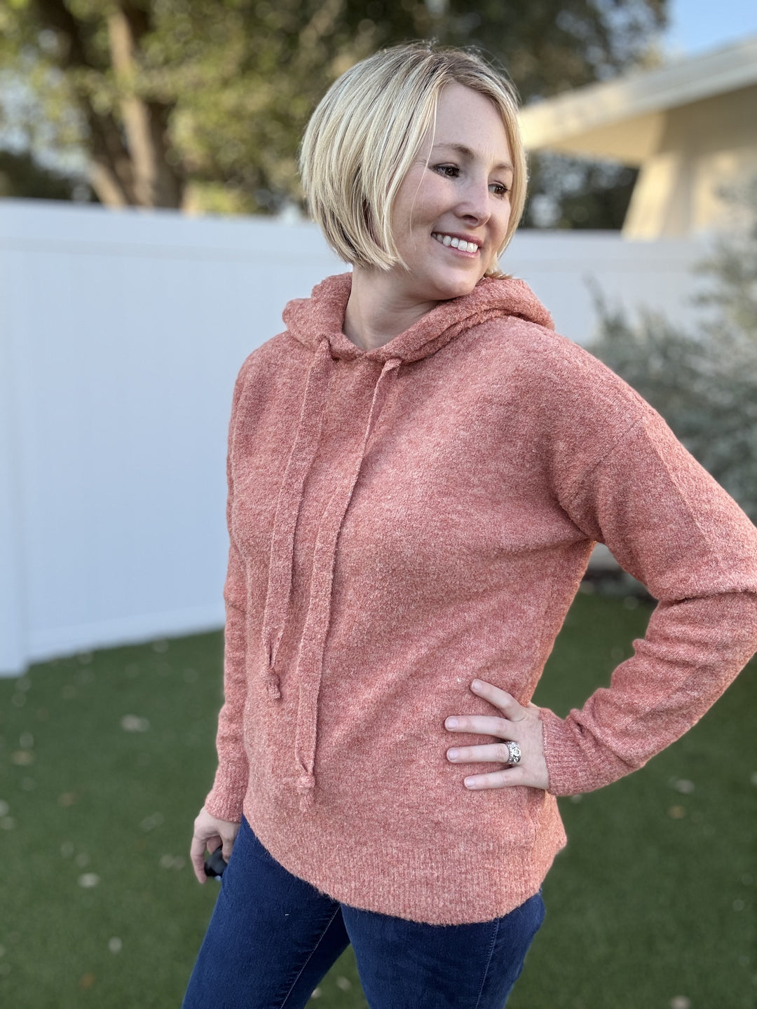 Coral Hoodie Sweater