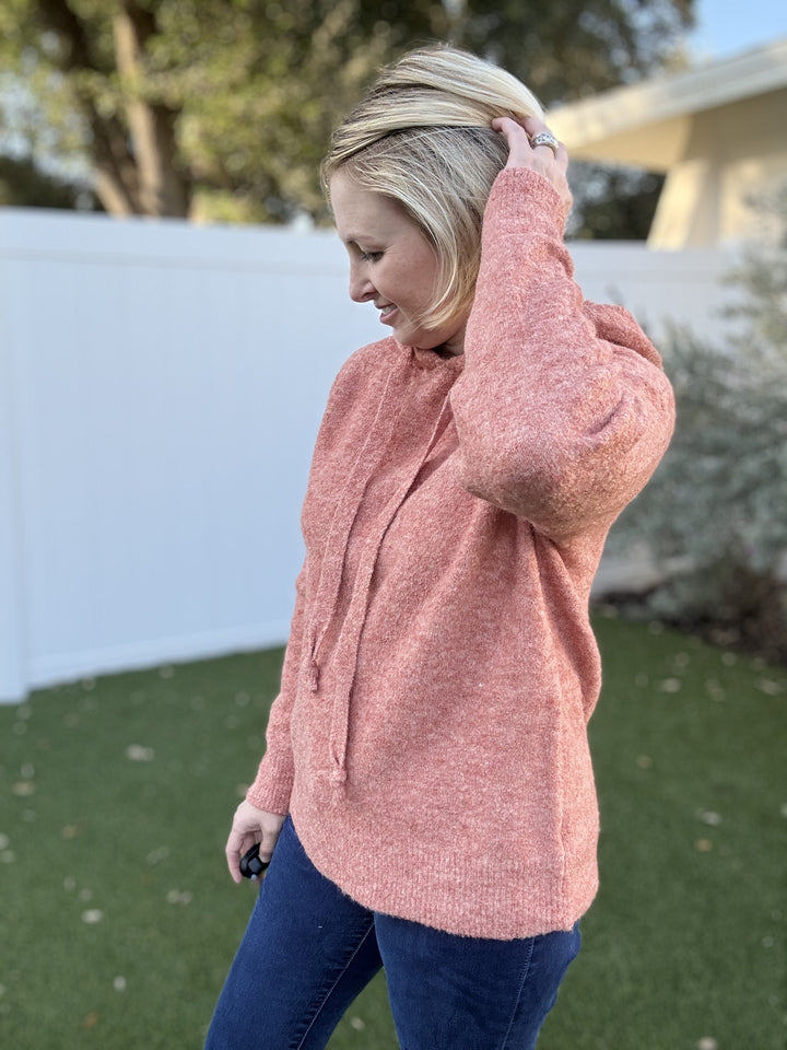 Coral Hoodie Sweater