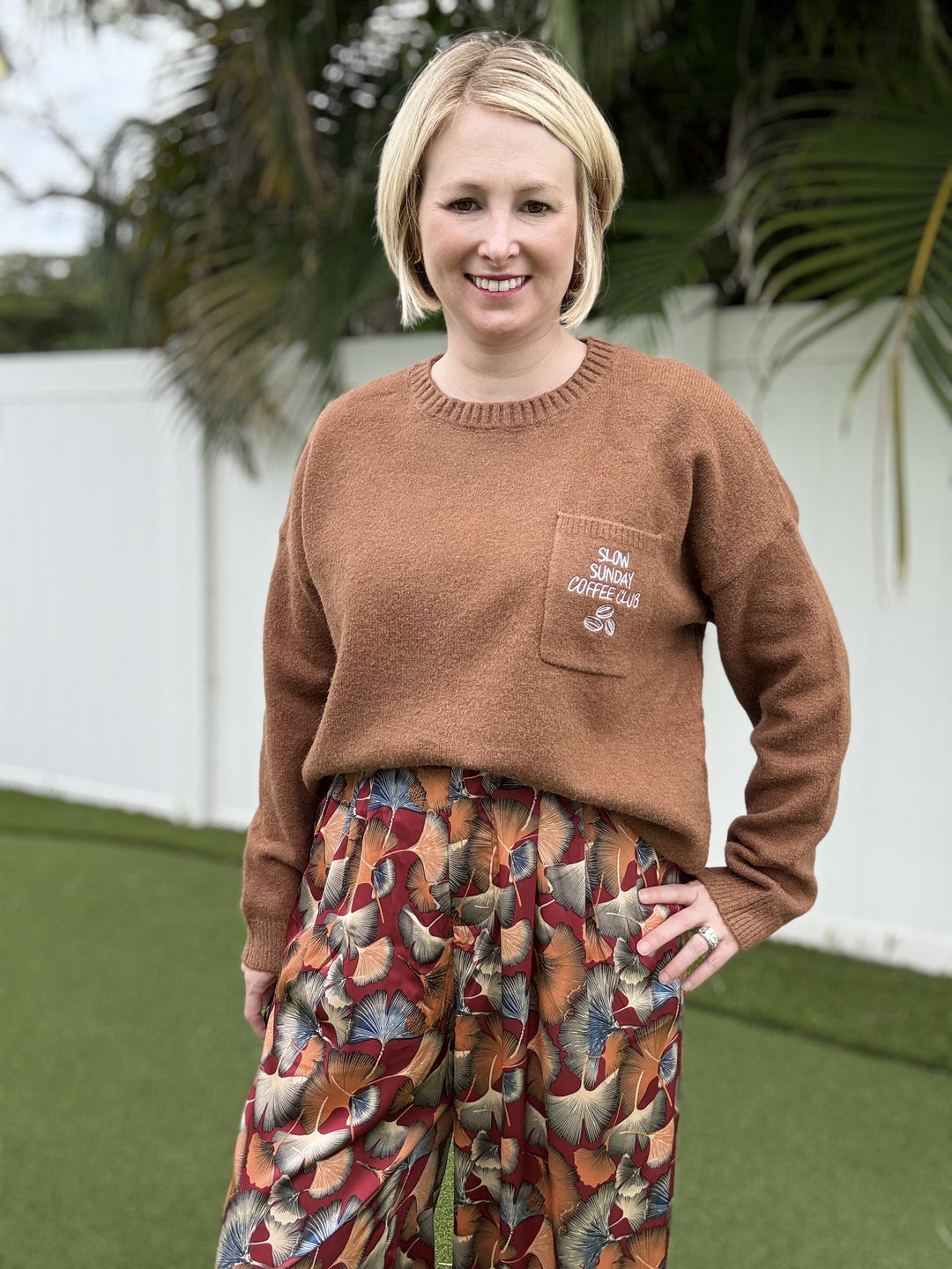 Slow Sunday Coffee Club Pullover Sweater