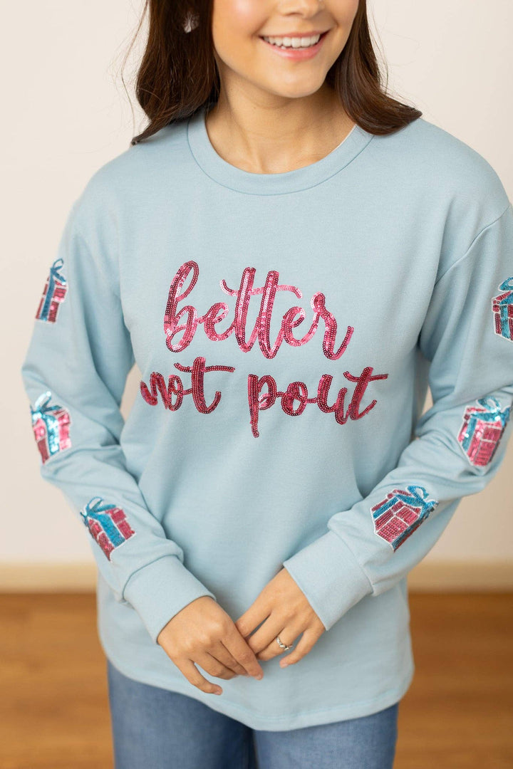 Better not Pout Sequined Sweater - Reg & Curvy