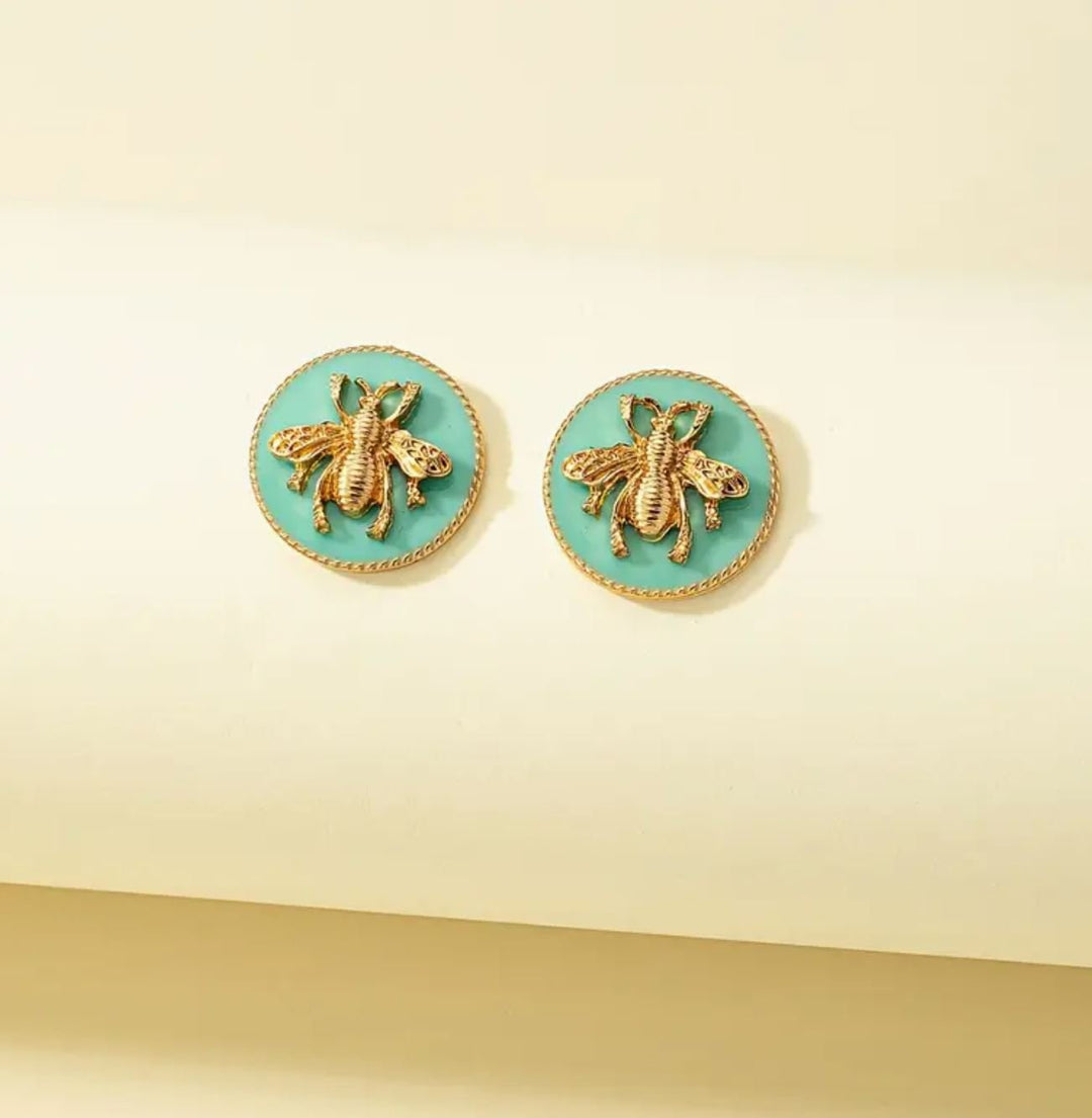 Bee Enamel Stud Earrings - 2 Colors - Lolo Viv Boutique