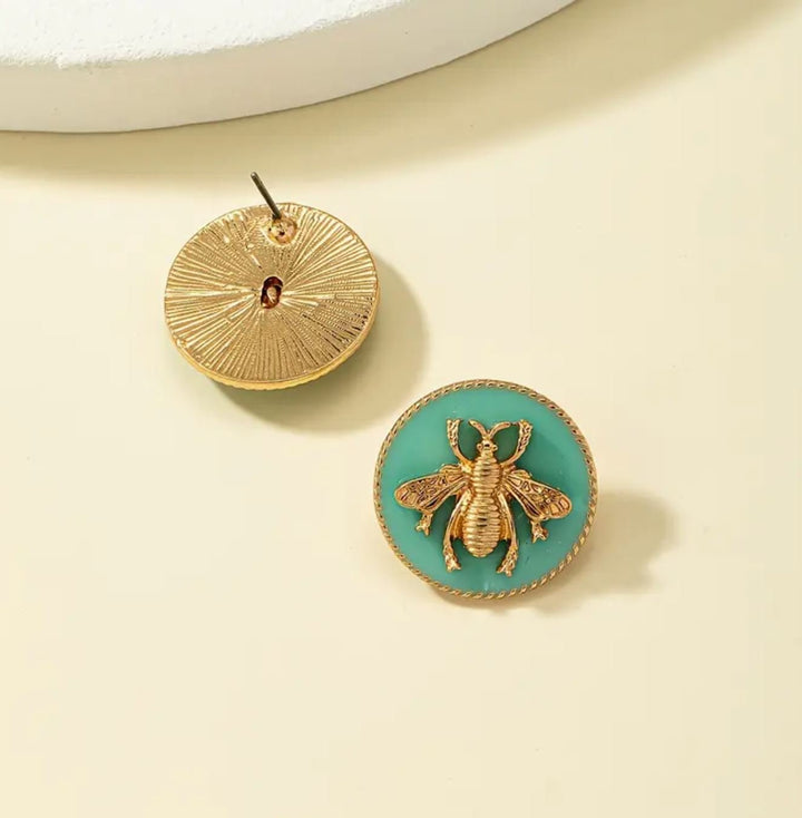 Bee Enamel Stud Earrings - 2 Colors - Lolo Viv Boutique