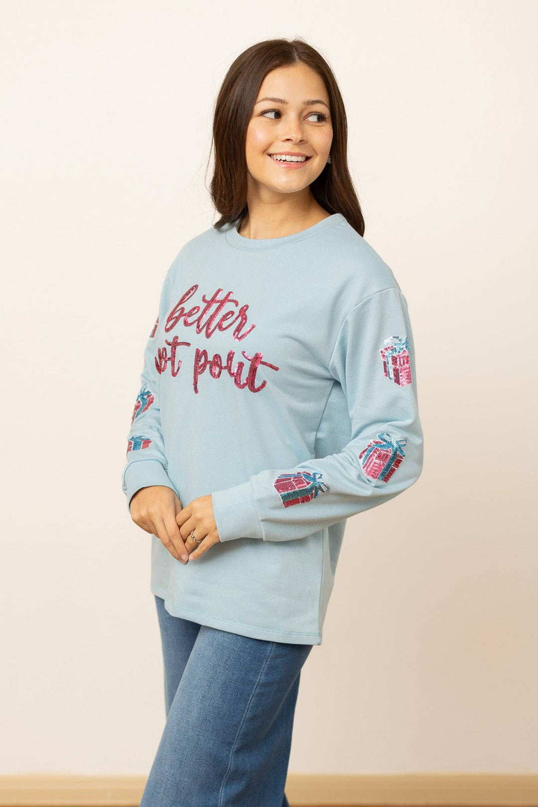 Better not Pout Sequined Sweater - Curvy - Lolo Viv Boutique