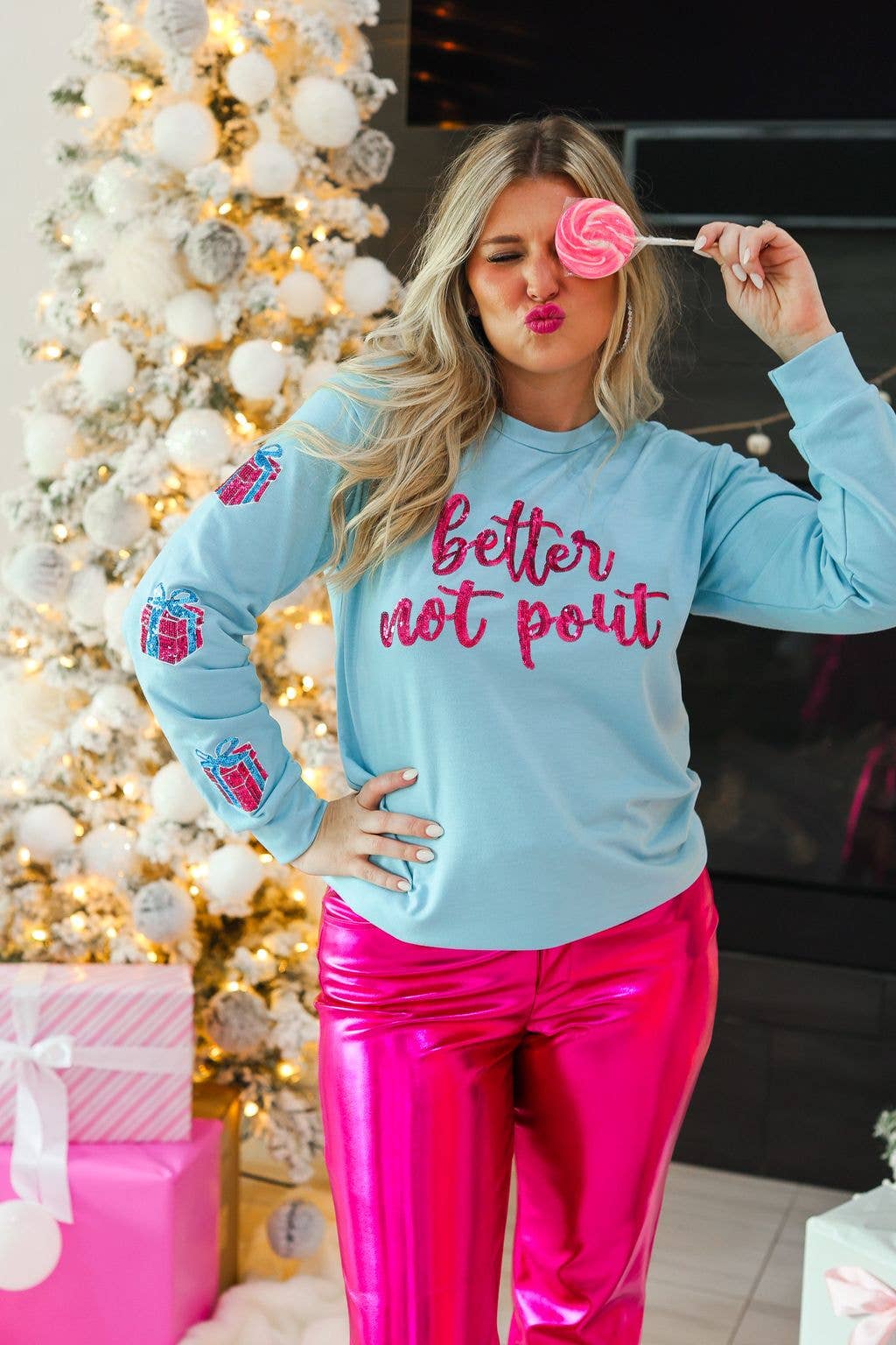 Better not Pout Sequined Sweater - Curvy - Lolo Viv Boutique