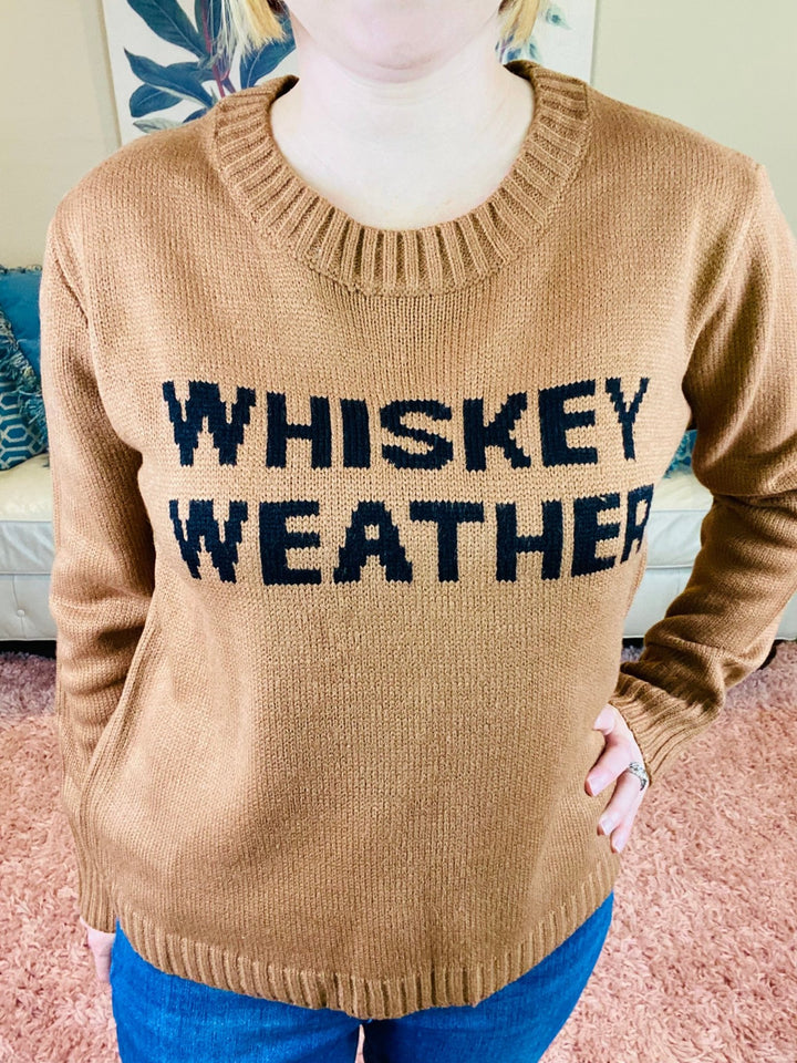 Brown Whiskey Weather Sweater - Lolo Viv Boutique