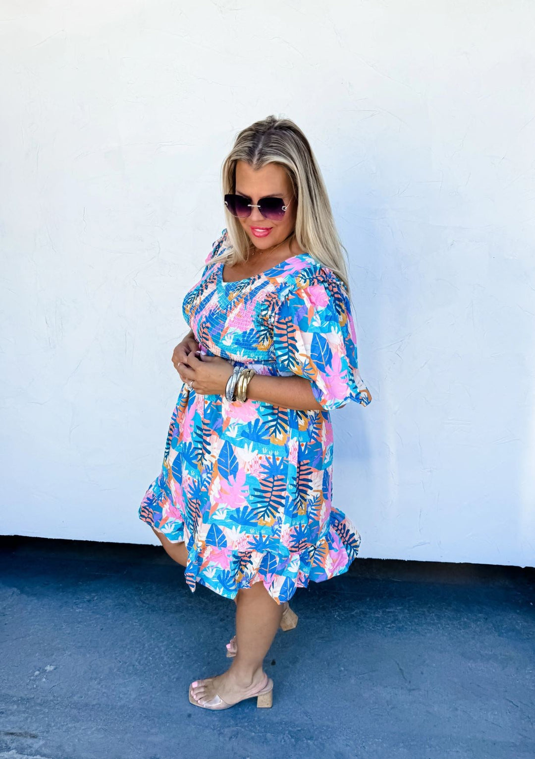 Cabana Days Smocked Dress - Reg & Curvy - Lolo Viv Boutique