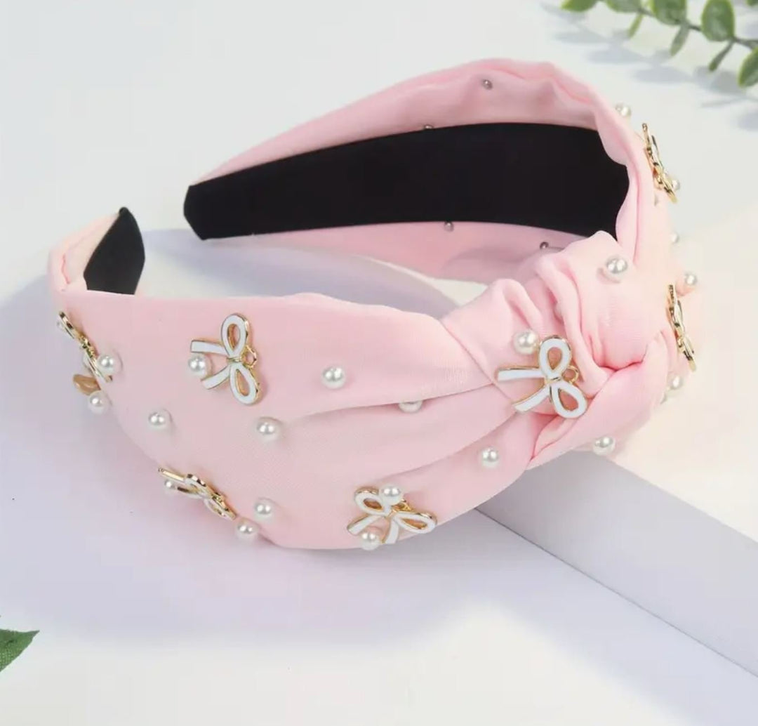 Classic Bow & Pearl Headbands - 2 Colors - Lolo Viv Boutique