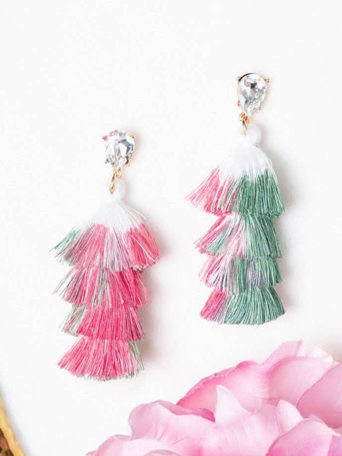 Elegantly Simple Tassel Earrings, Multi - Lolo Viv Boutique