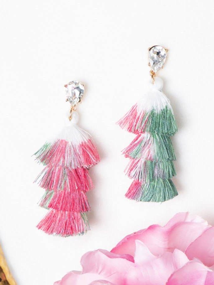 Elegantly Simple Tassel Earrings, Multi - Lolo Viv Boutique