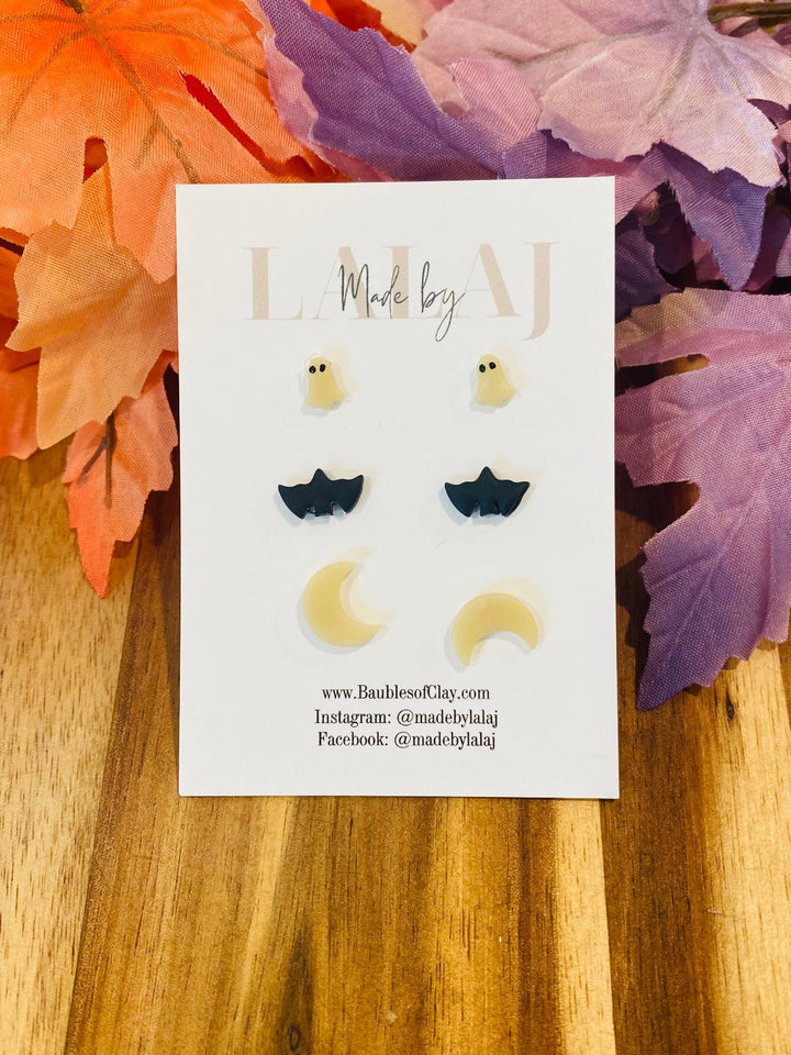 Glow in the Dark Triple Stud Earrings - Lolo Viv Boutique