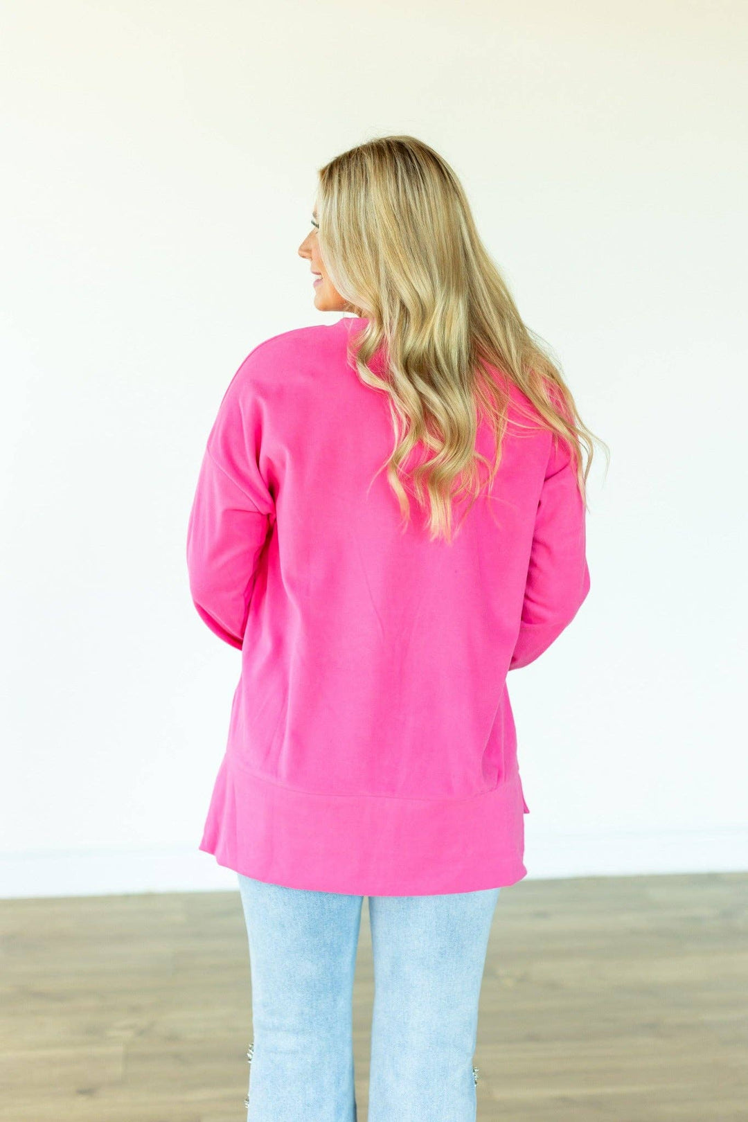 Heart Cherries on Pink Sweatshirt - Reg & Curvy - Lolo Viv Boutique