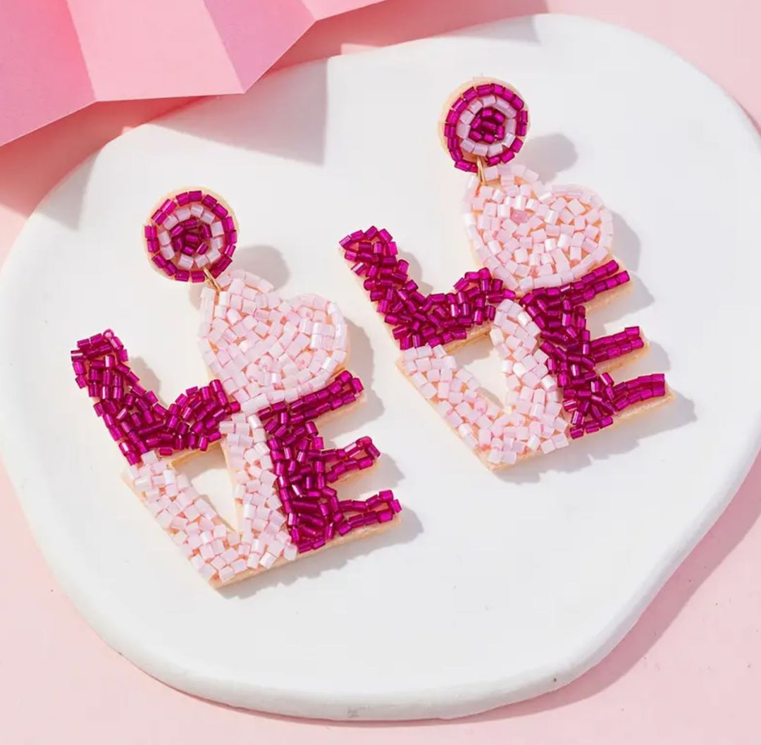 Love Rice Bead Earrings - Lolo Viv Boutique