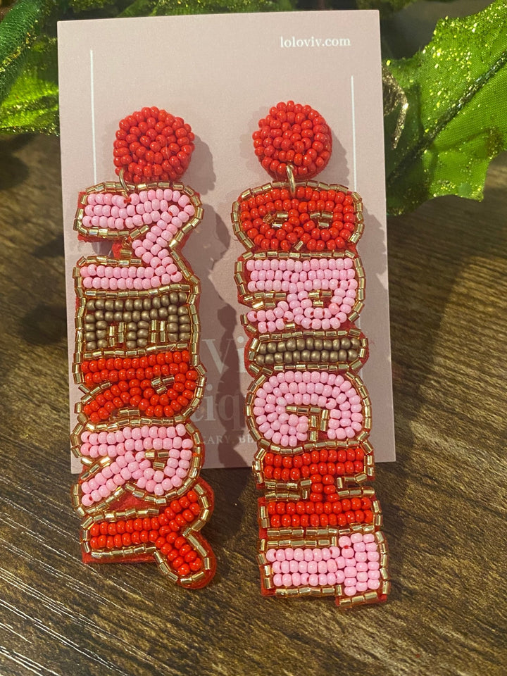 Merry & Bright Beaded Earrings - Lolo Viv Boutique