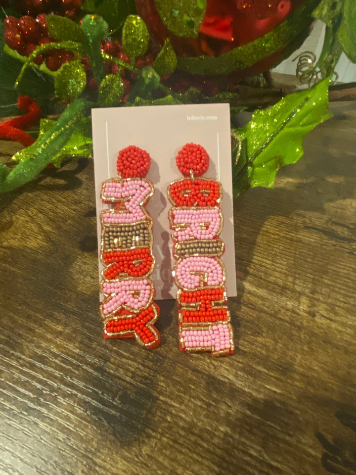 Merry & Bright Beaded Earrings - Lolo Viv Boutique