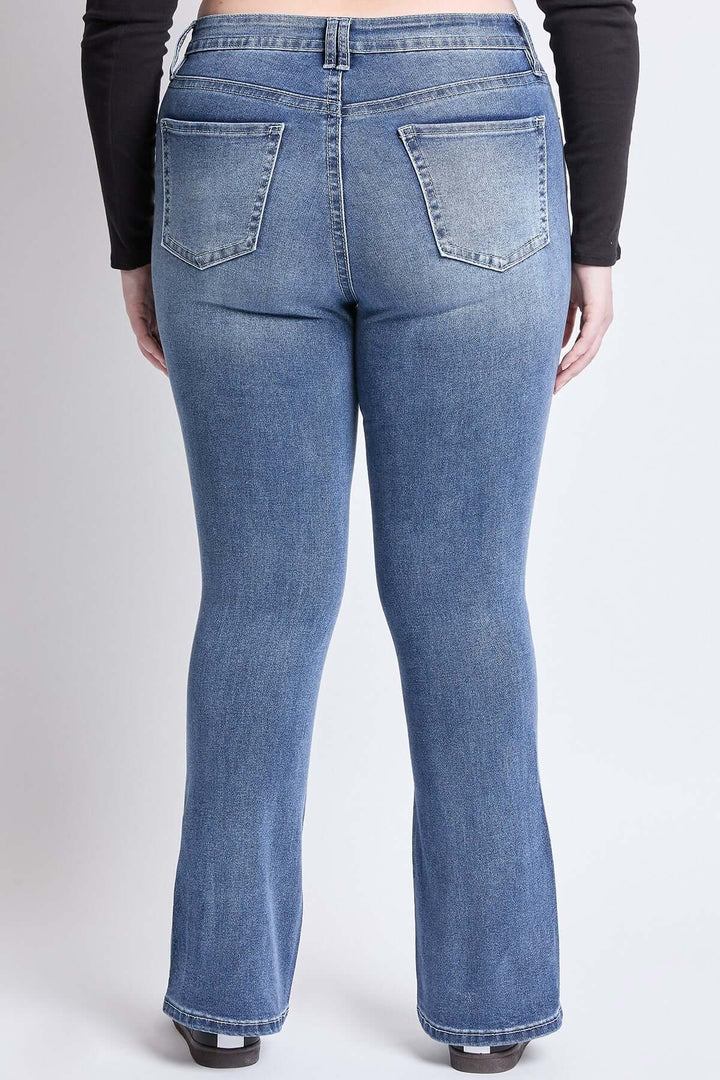 Mid - Rise Bootcut Jeans - Curvy - Lolo Viv Boutique