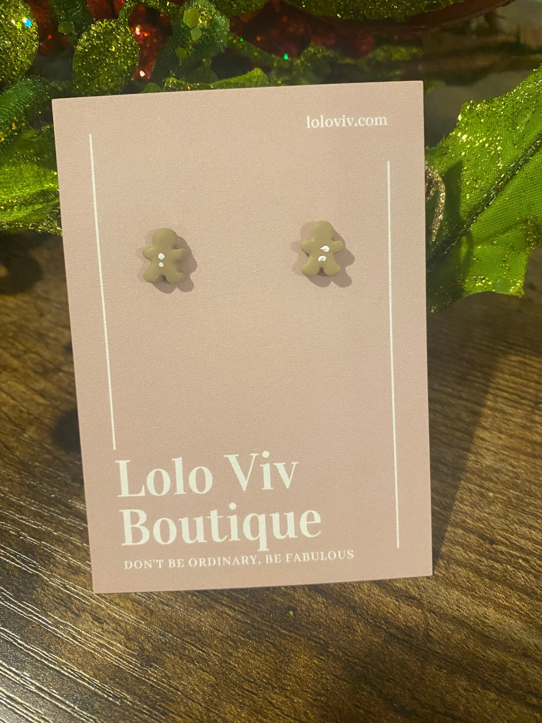 Mini Gingerbread Man Earrings - Lolo Viv Boutique