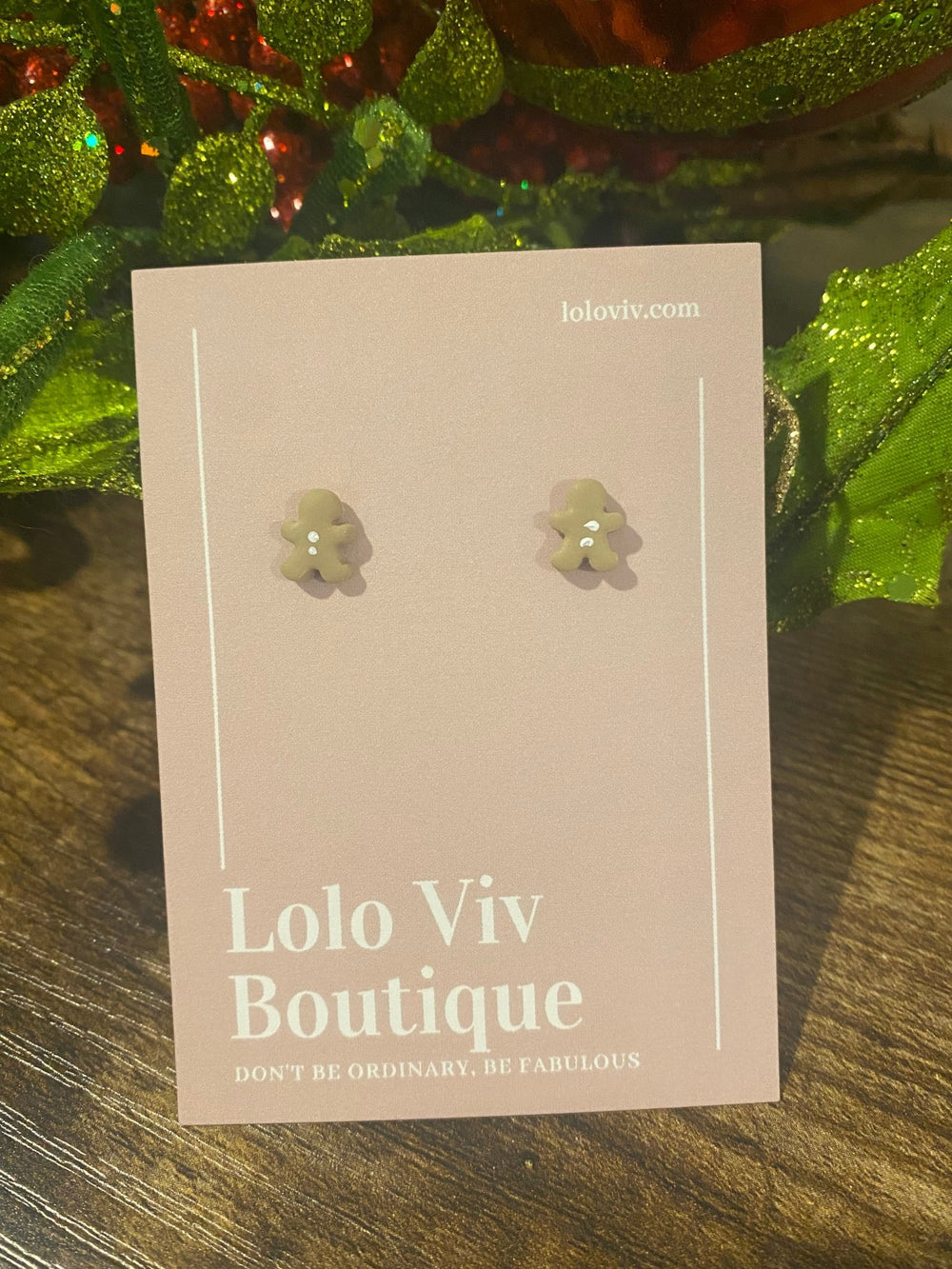 Mini Gingerbread Man Earrings - Lolo Viv Boutique