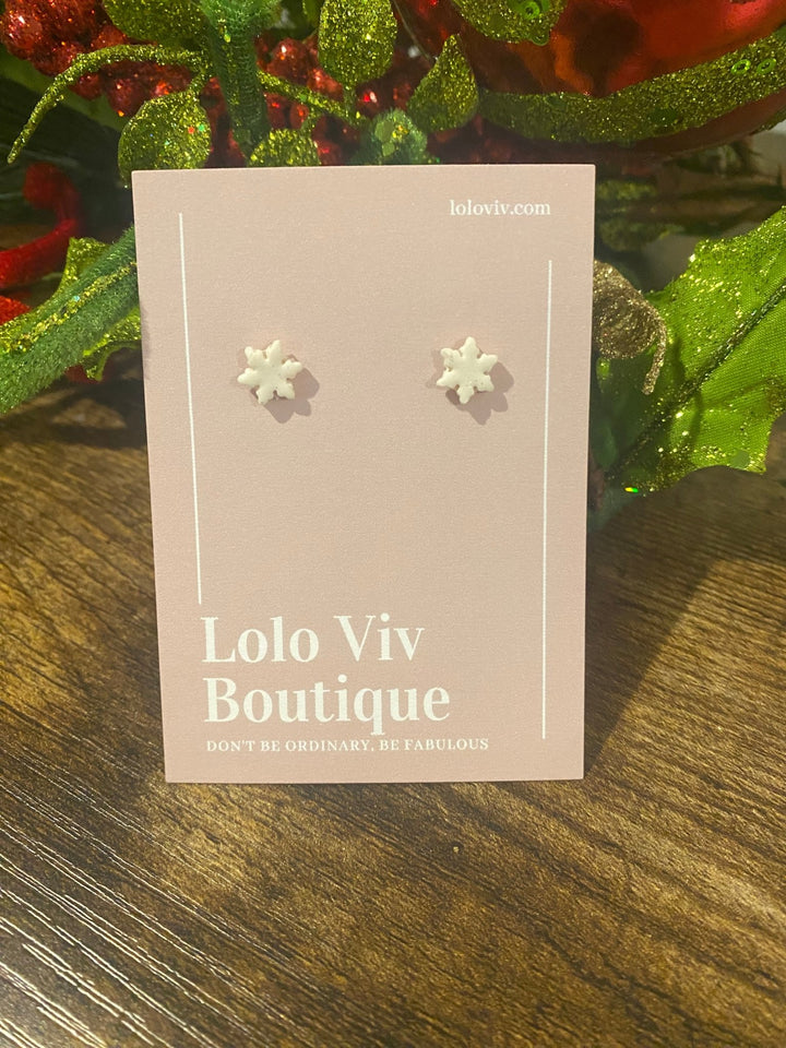 Mini Snowflake Earrings - Lolo Viv Boutique