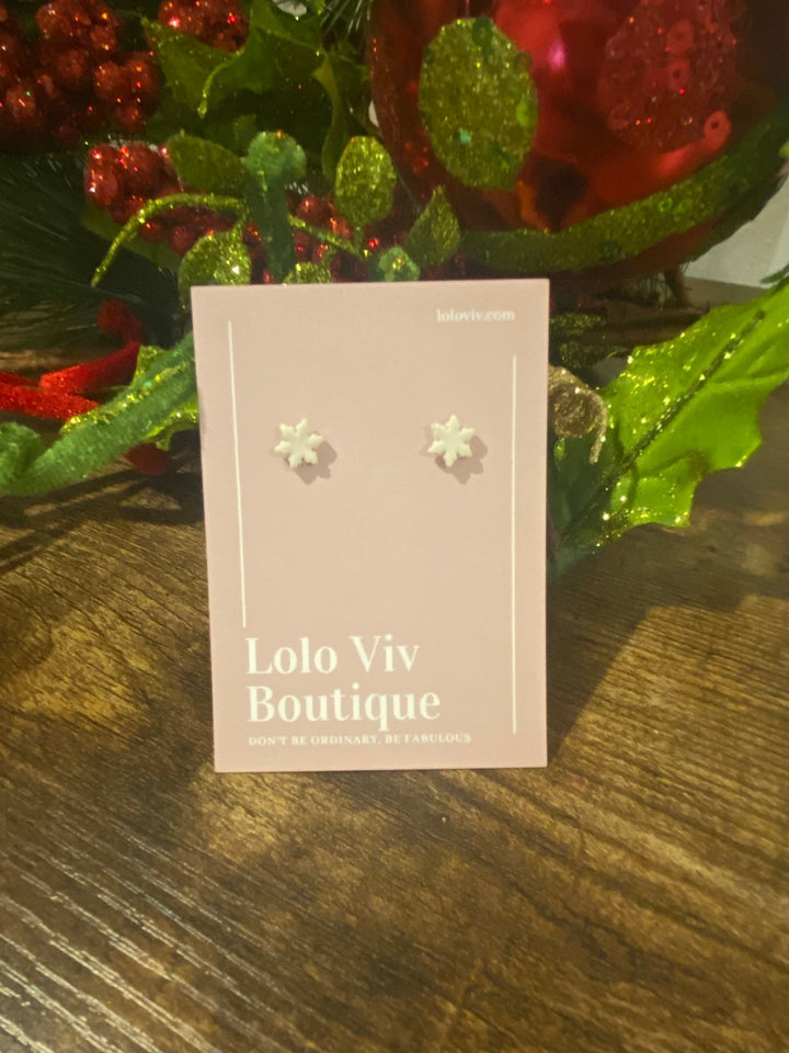 Mini Snowflake Earrings - Lolo Viv Boutique