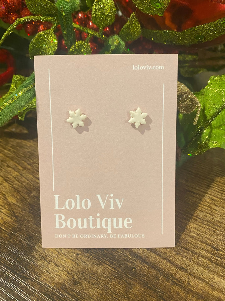 Mini Snowflake Earrings - Lolo Viv Boutique