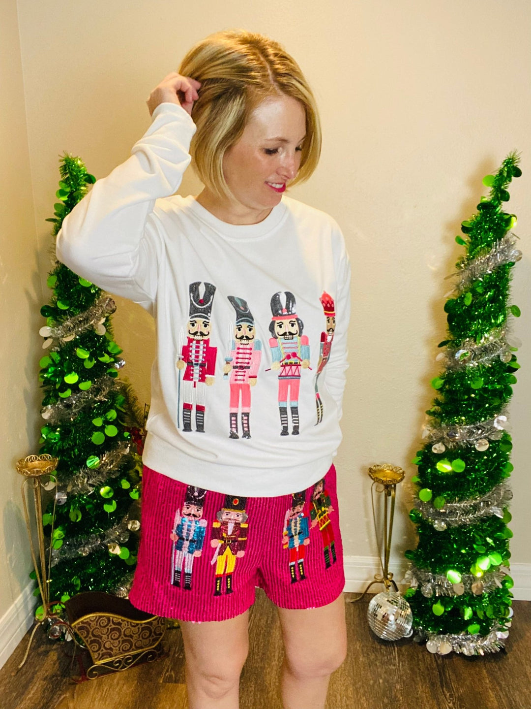 Nutcracker Sequined & Embroidered Sweater - Lolo Viv Boutique