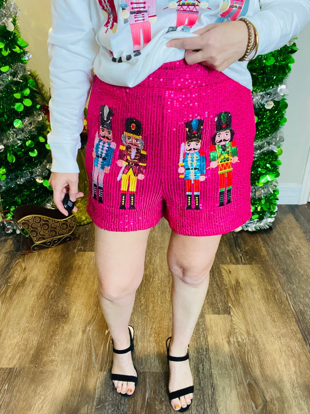 Nutcracker Sequined Shorts - Lolo Viv Boutique