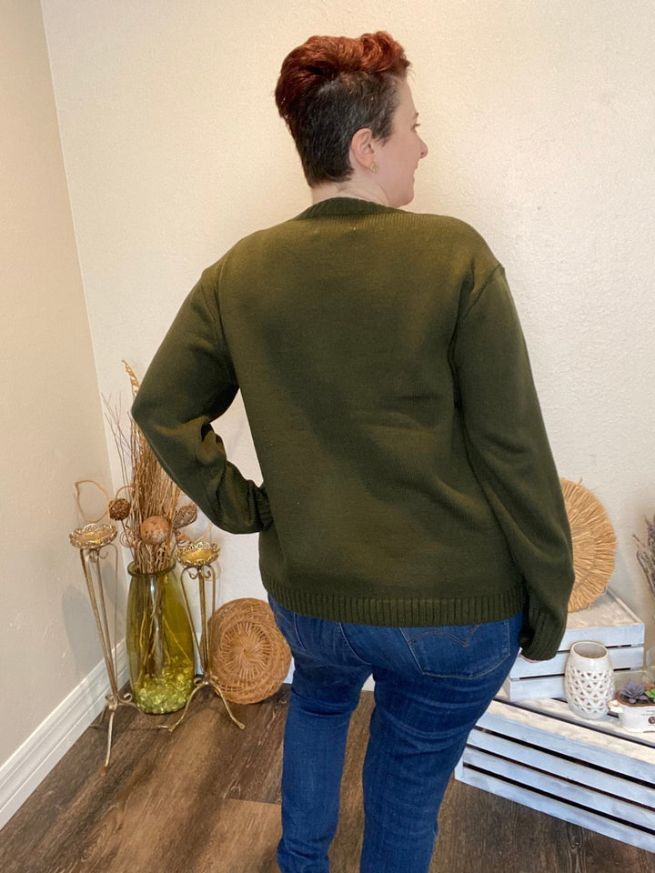 Olive Whiskey Weather Sweater - Lolo Viv Boutique