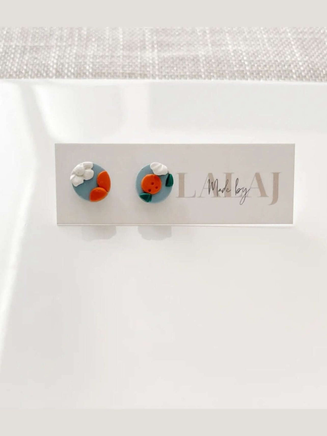 Orange Fruit Handmade Clay Stud Earrings - Lolo Viv Boutique