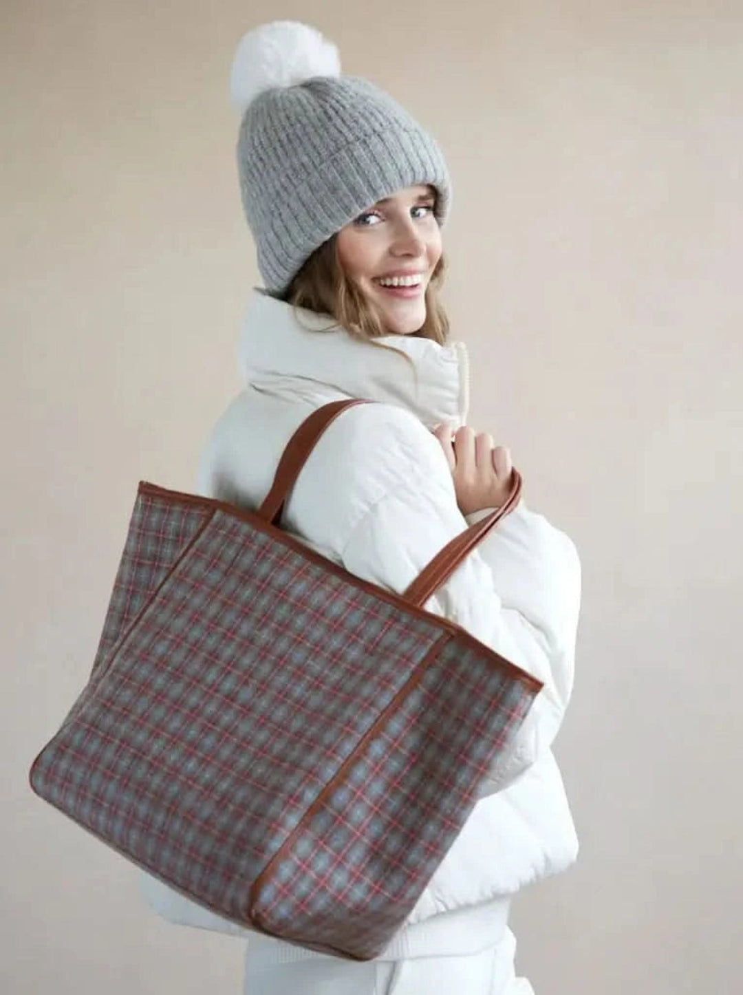 Plaid Perfection Tote Bag - Lolo Viv Boutique