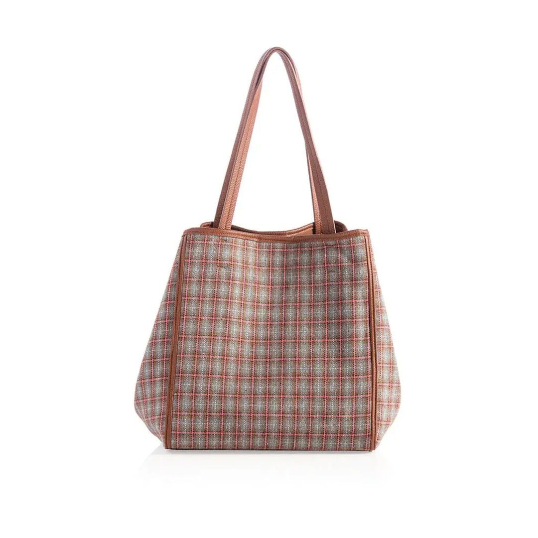 Plaid Perfection Tote Bag - Lolo Viv Boutique