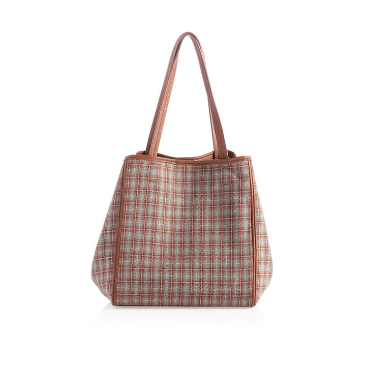 Plaid Perfection Tote Bag - Lolo Viv Boutique