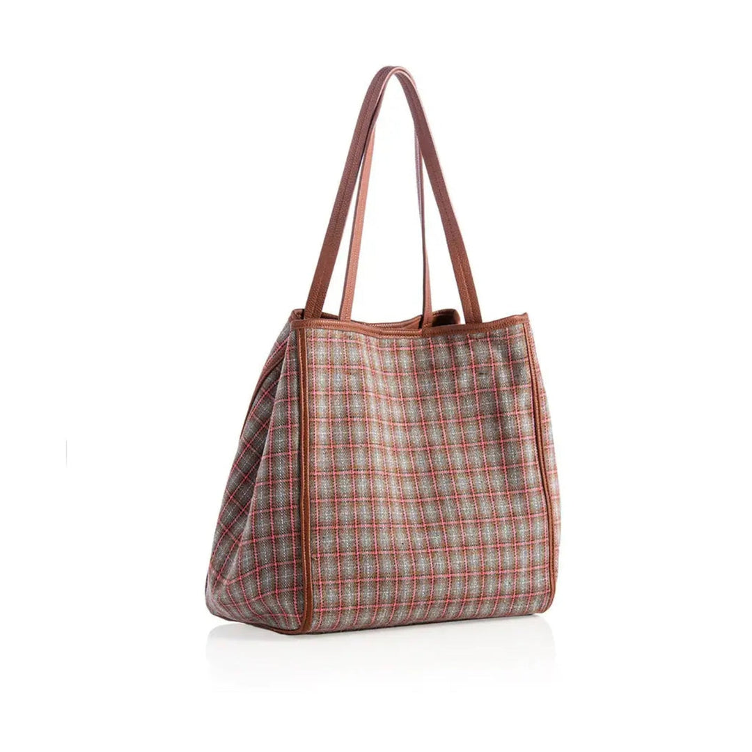 Plaid Perfection Tote Bag - Lolo Viv Boutique