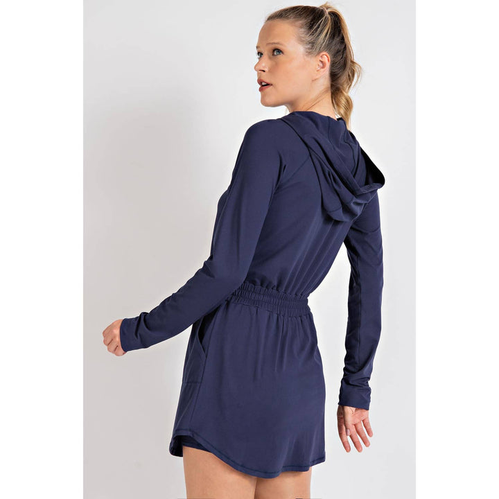 *PREORDER* 2 in 1 Long Sleeve Hoodie Romper Dress - Lolo Viv Boutique