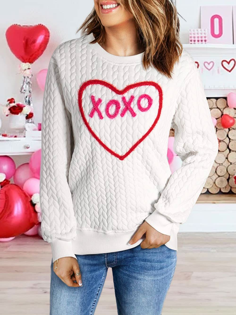 *PREORDER* Heart XOXO Chenille Sweater - Reg & Curvy - Lolo Viv Boutique