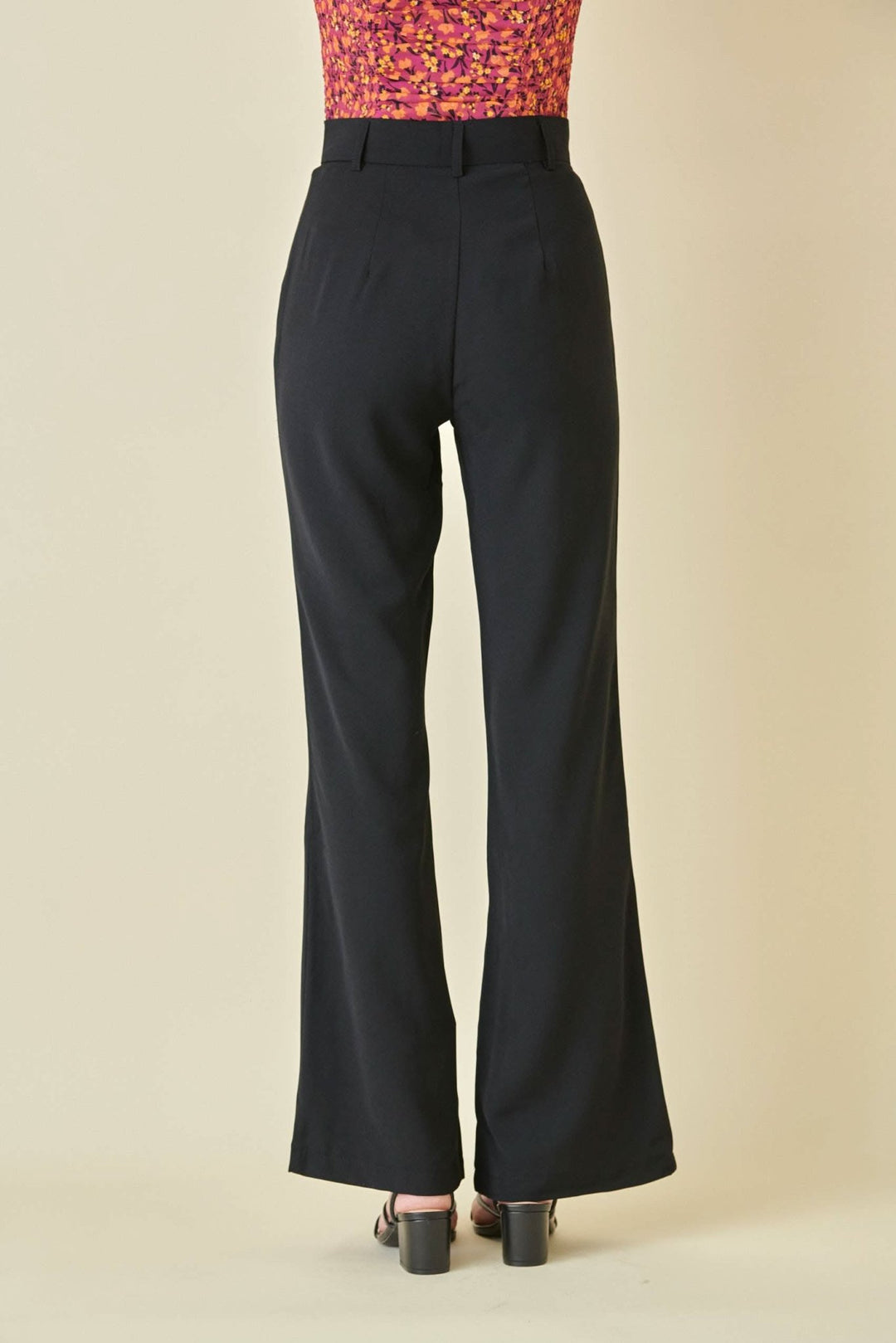 Semi Flared Pinstripe Dressy Pants - Lolo Viv Boutique