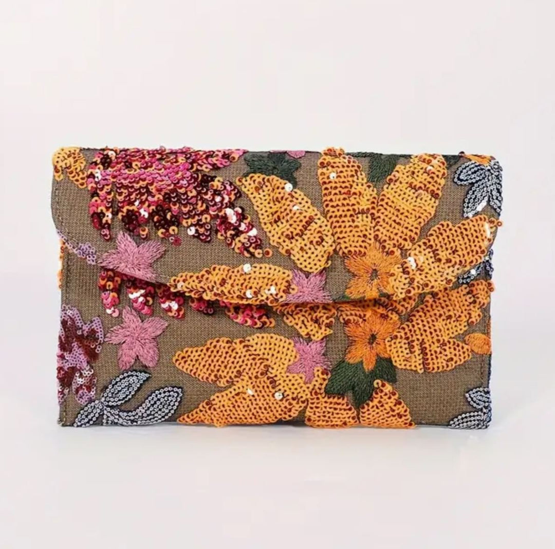 Sequined Clutch Bag - 2 Colors - Lolo Viv Boutique