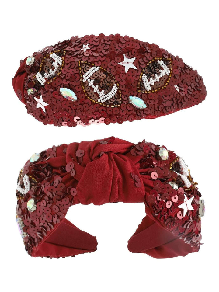 Sequined Football Headband - 2 Colors - Lolo Viv Boutique