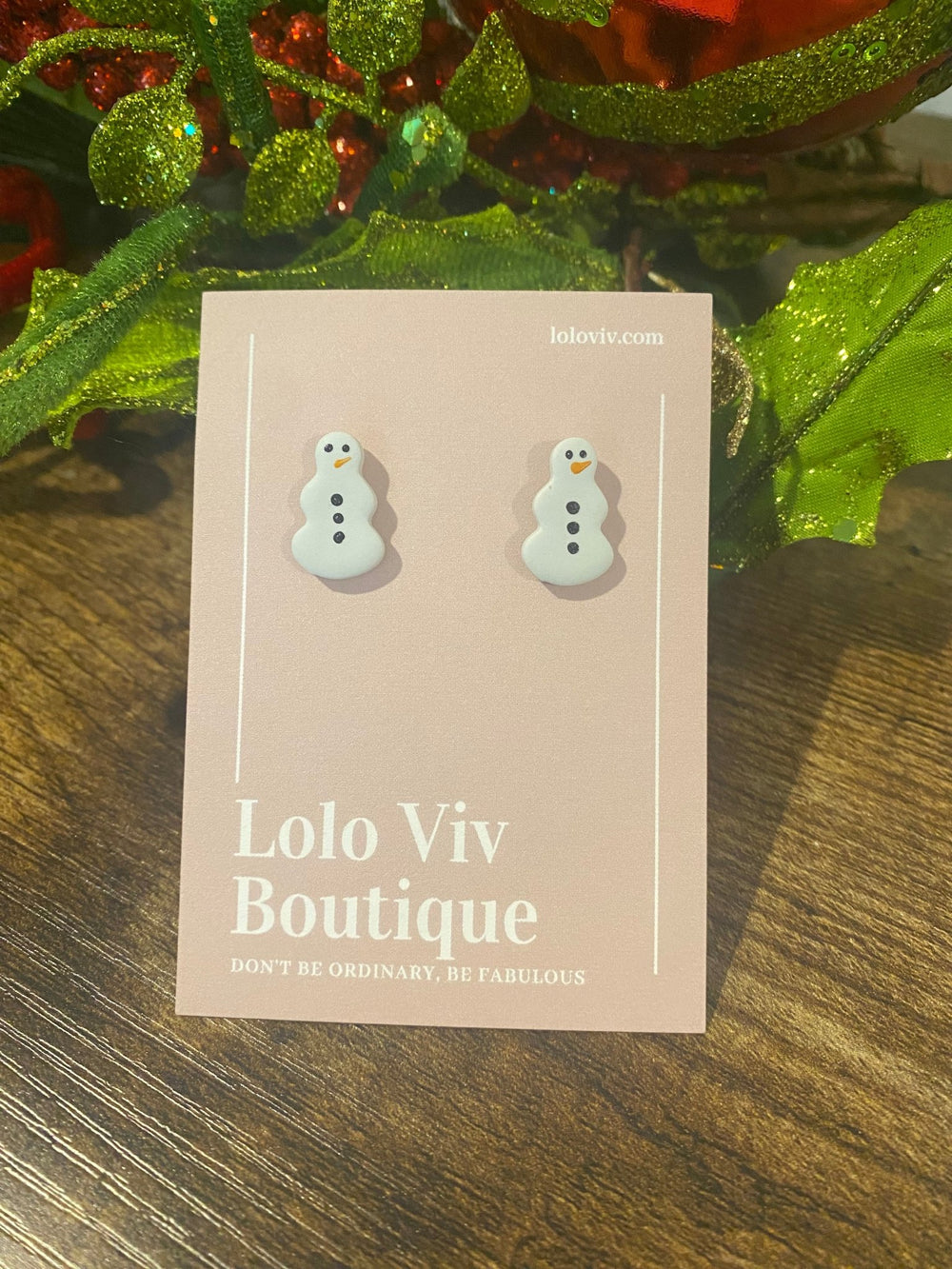 Snowman Earrings - No Hat - Lolo Viv Boutique