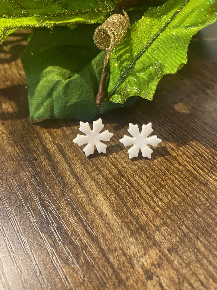 Sparkly Snowflake Stud Earrings - Lolo Viv Boutique