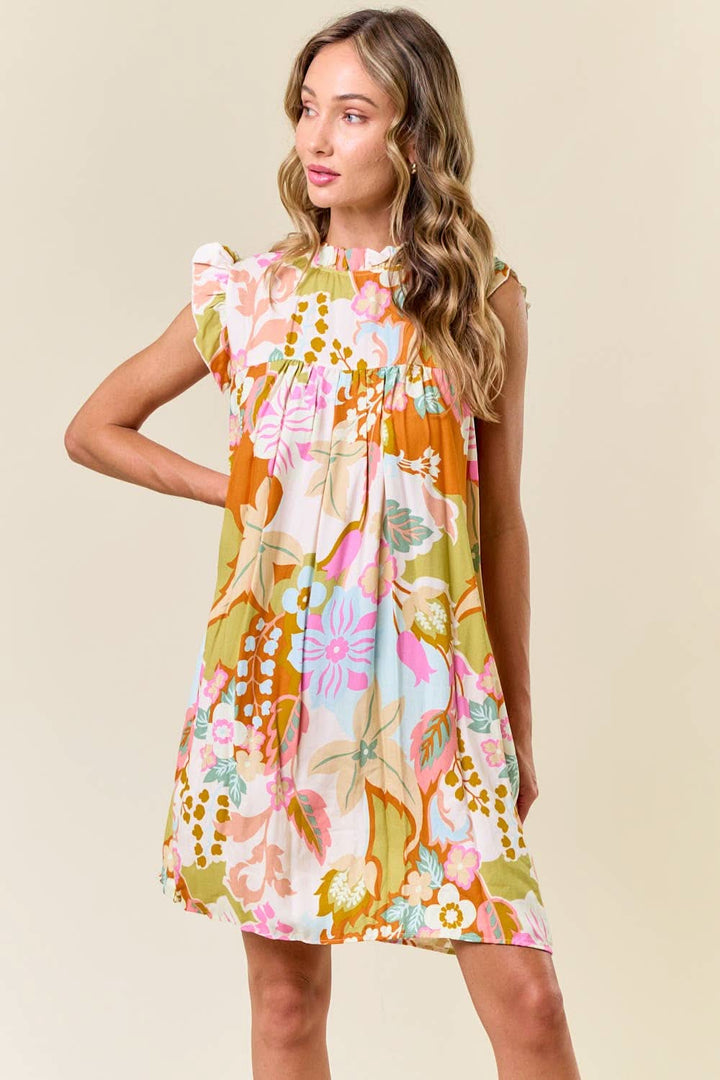 Summer Bloom Ruffle Dress - Reg & Curvy - Lolo Viv Boutique