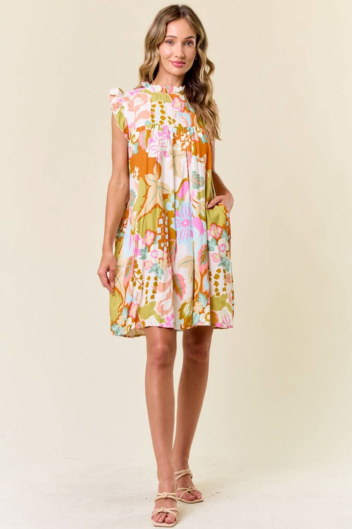 Summer Bloom Ruffle Dress - Reg & Curvy - Lolo Viv Boutique