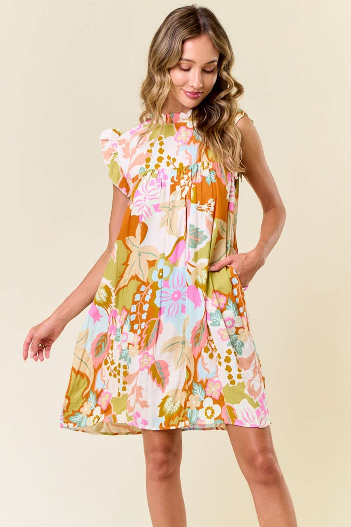 Summer Bloom Ruffle Dress - Reg & Curvy - Lolo Viv Boutique