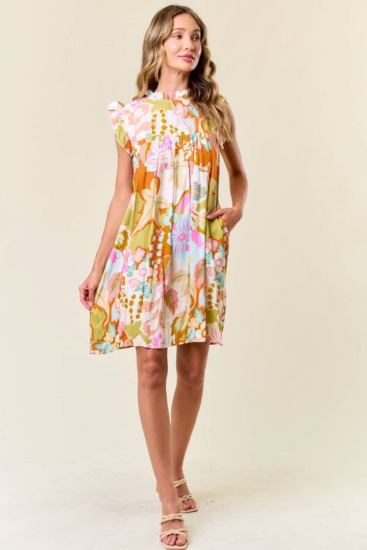 Summer Bloom Ruffle Dress - Reg & Curvy - Lolo Viv Boutique