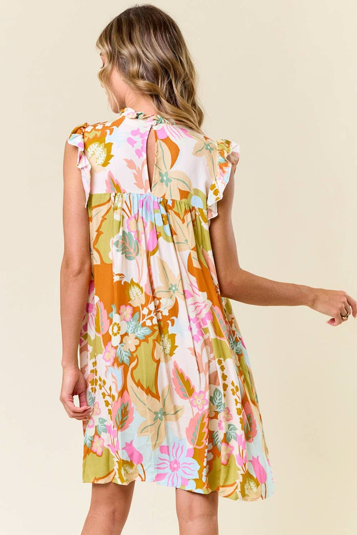 Summer Bloom Ruffle Dress - Reg & Curvy - Lolo Viv Boutique