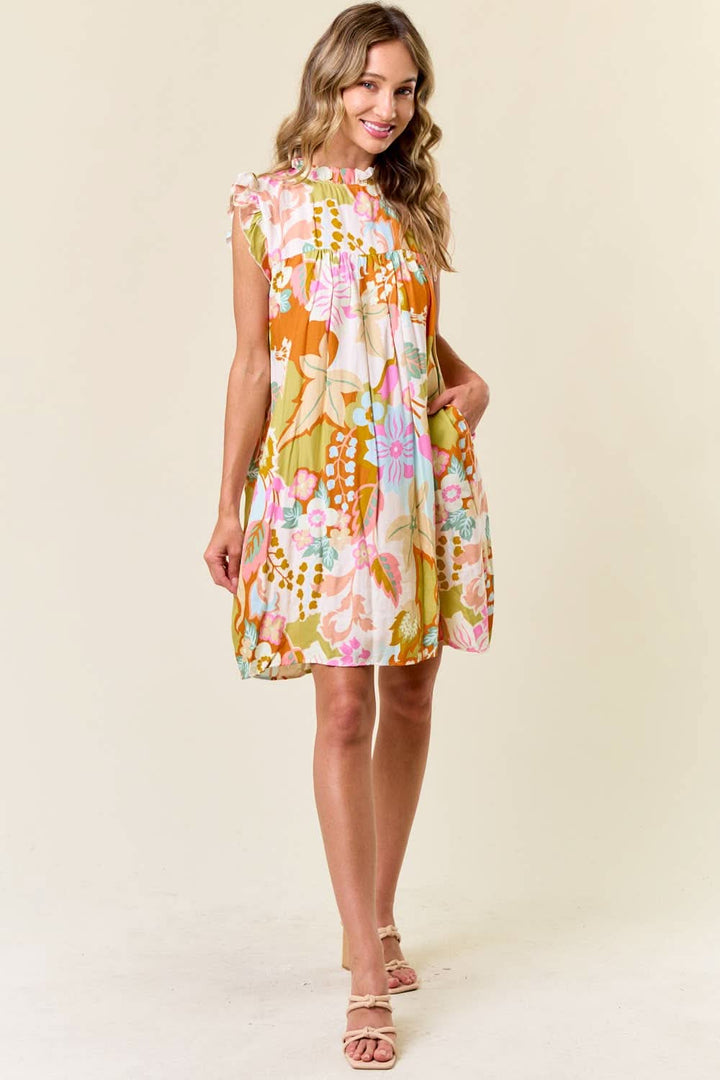 Summer Bloom Ruffle Dress - Reg & Curvy - Lolo Viv Boutique