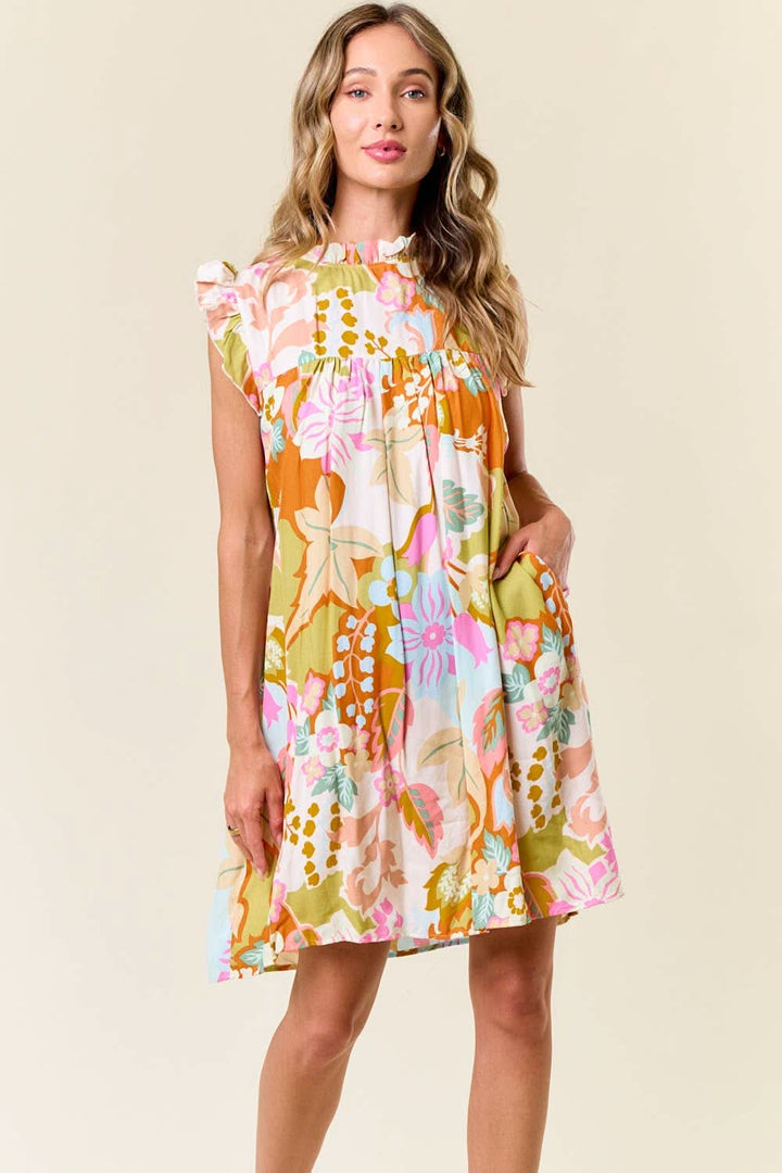 Summer Bloom Ruffle Dress - Reg & Curvy - Lolo Viv Boutique