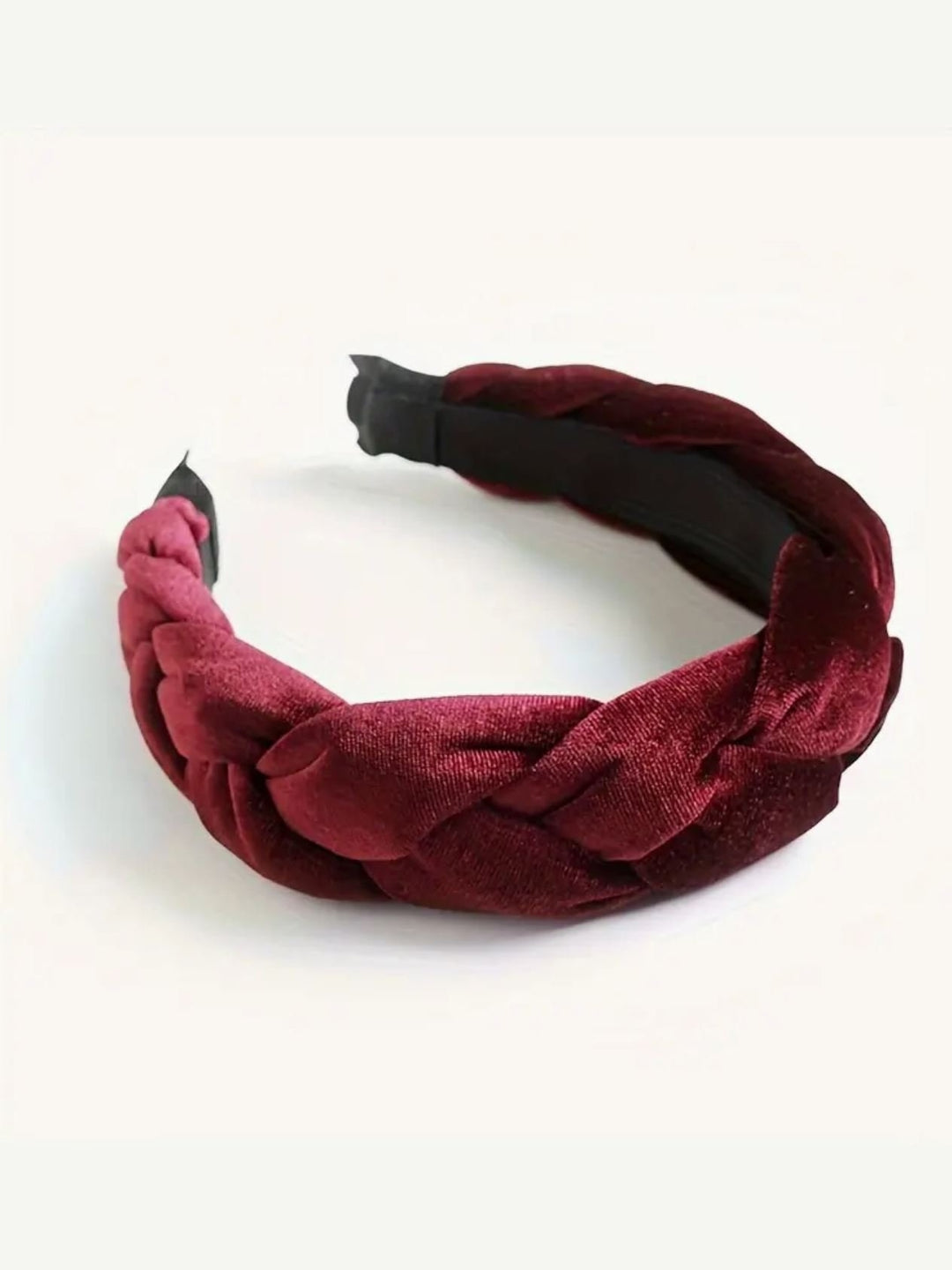 Velvet Burgundy Braided Headband - Lolo Viv Boutique